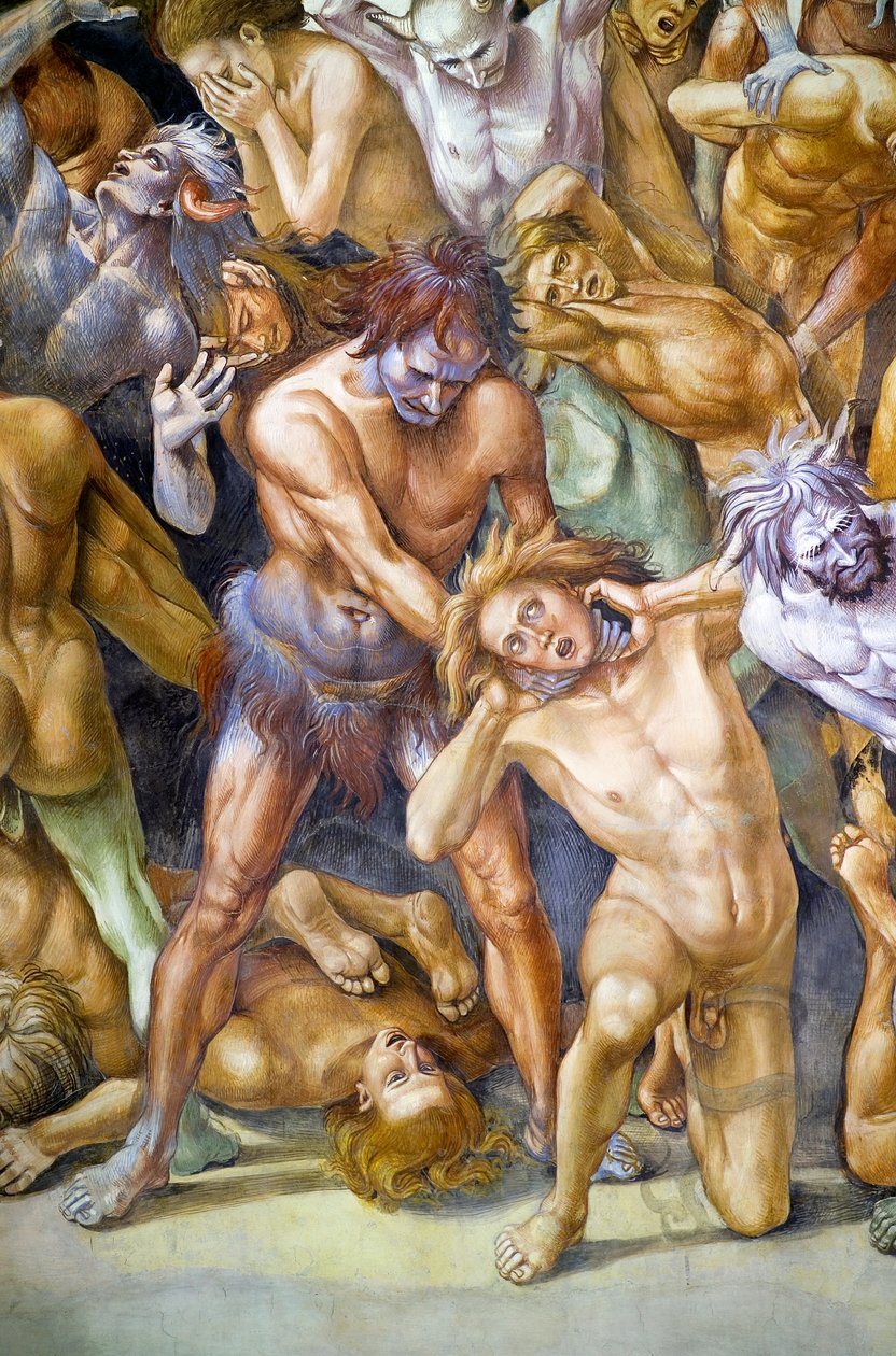《最后的审判》壁画中的《地狱里该死》 作者 卢卡·西诺雷利（Luca Signorelli）