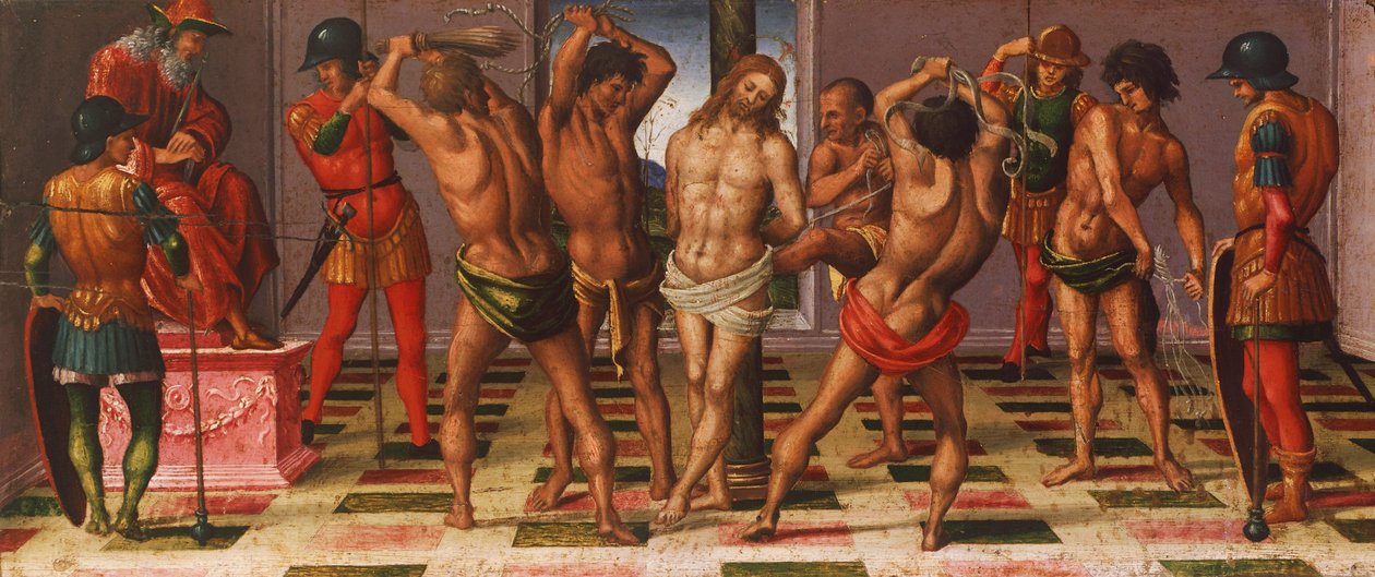 基督的故事：Luca Signorelli（约1445-1523）的鞭刑 作者 卢卡·西诺雷利（Luca Signorelli）
