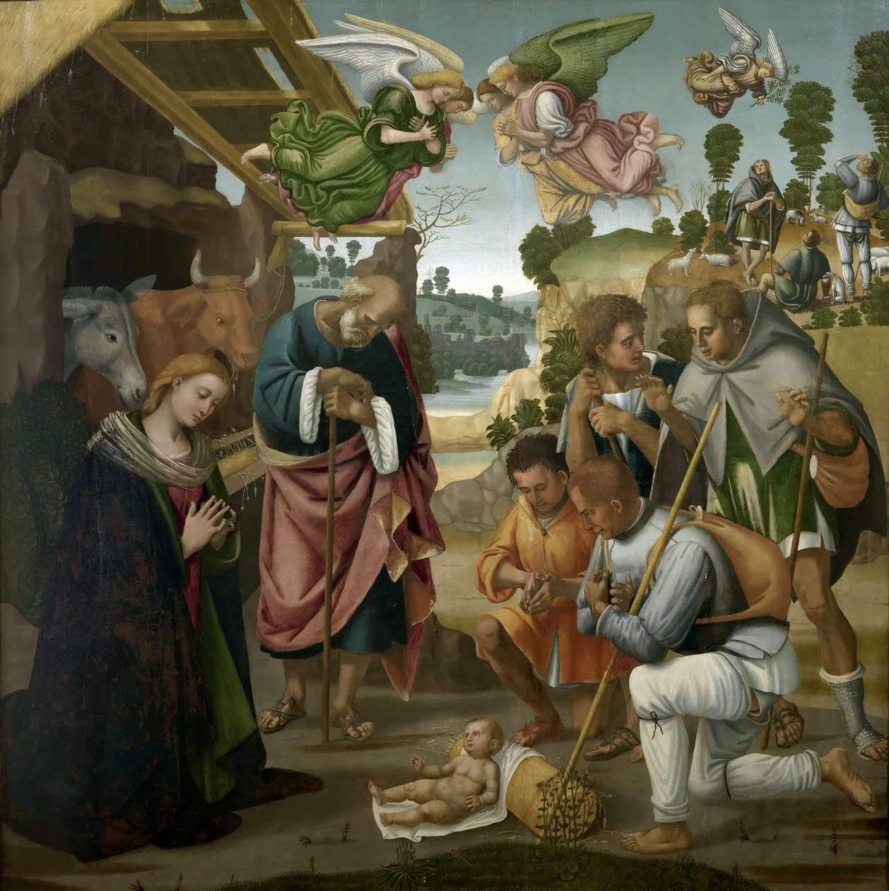 牧羊人的崇拜》，1522年。 作者 卢卡·西诺雷利（Luca Signorelli）