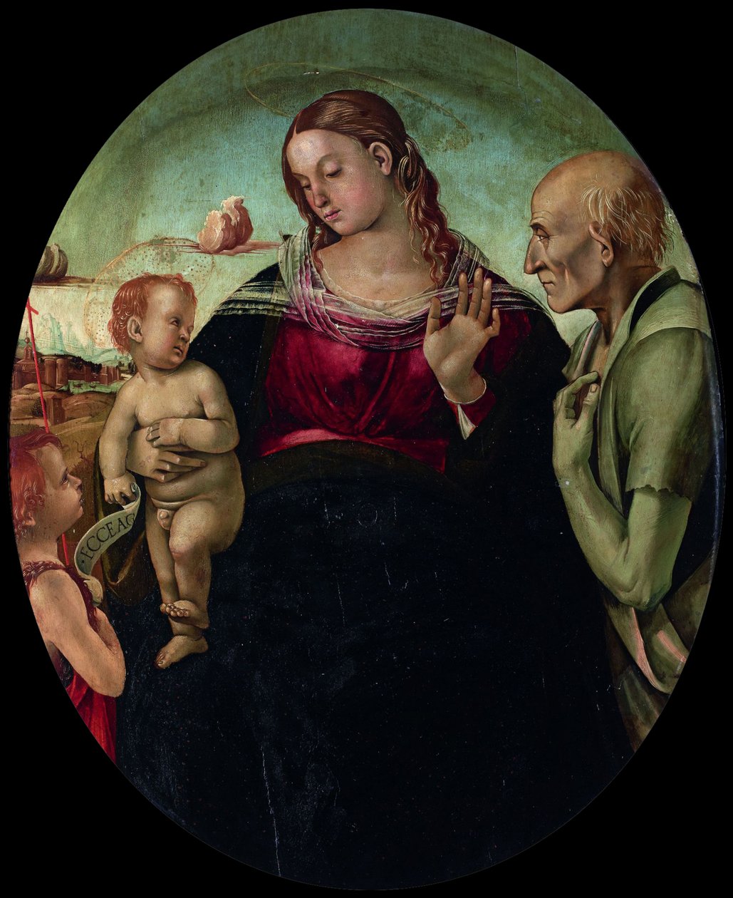 圣母子与圣约翰和圣杰罗姆》，1491年。 作者 卢卡·西诺雷利（Luca Signorelli）