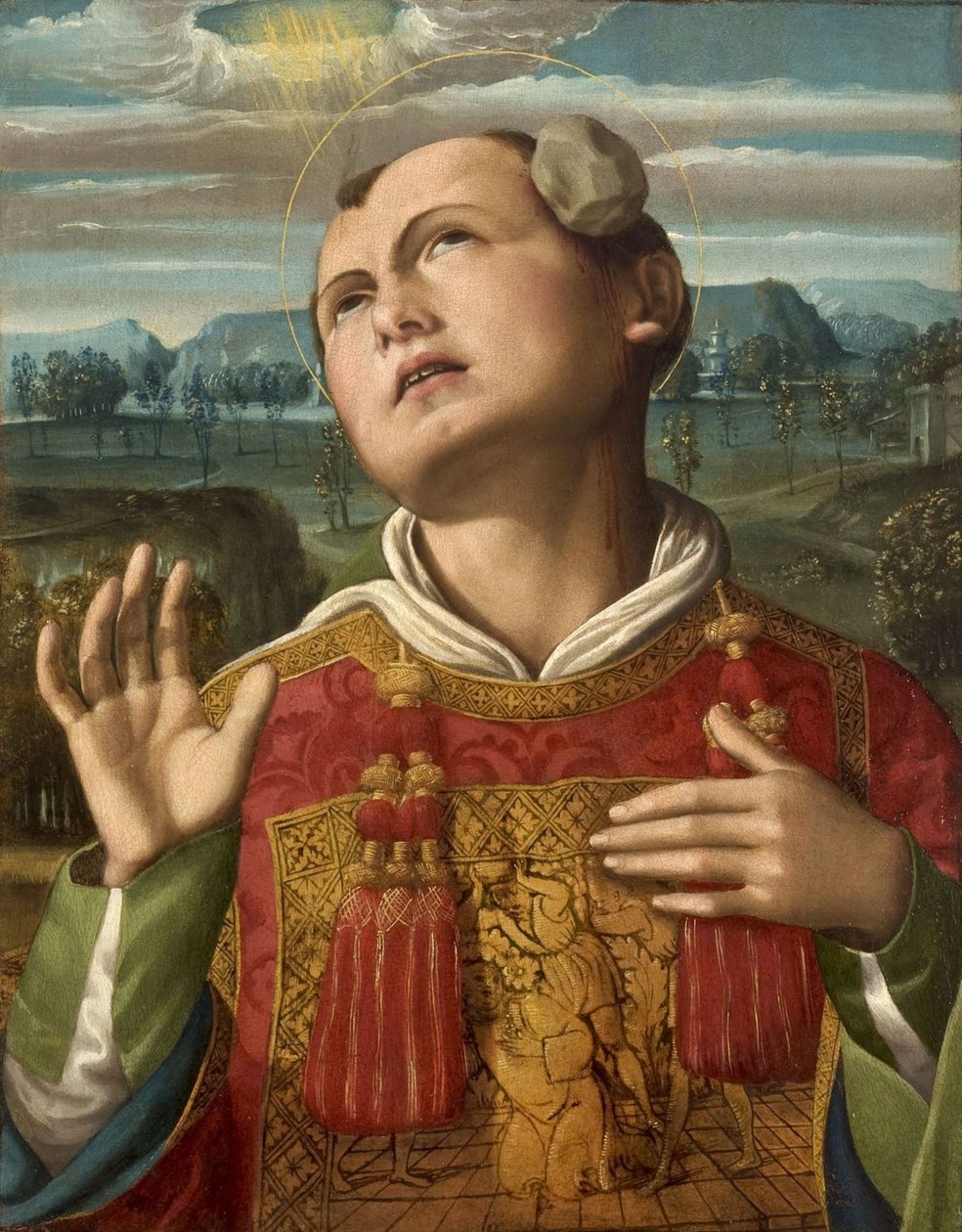 圣-斯蒂芬的石刑，1500-1505。 作者 卢卡·西诺雷利（Luca Signorelli）