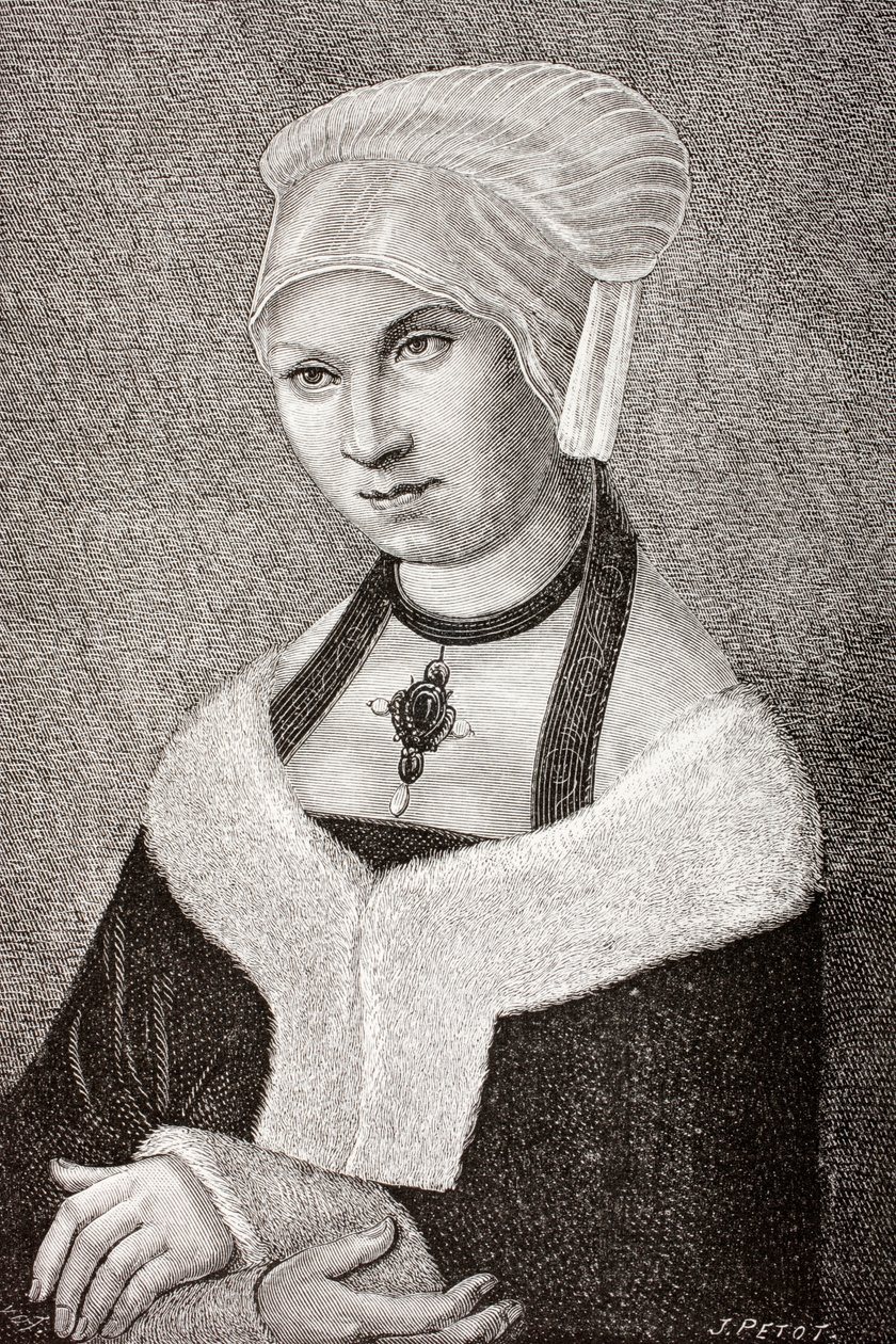 Barbara Jagiellon，来自&39;中世纪的艺术&39;，1873年 作者 卢卡斯·克拉纳赫