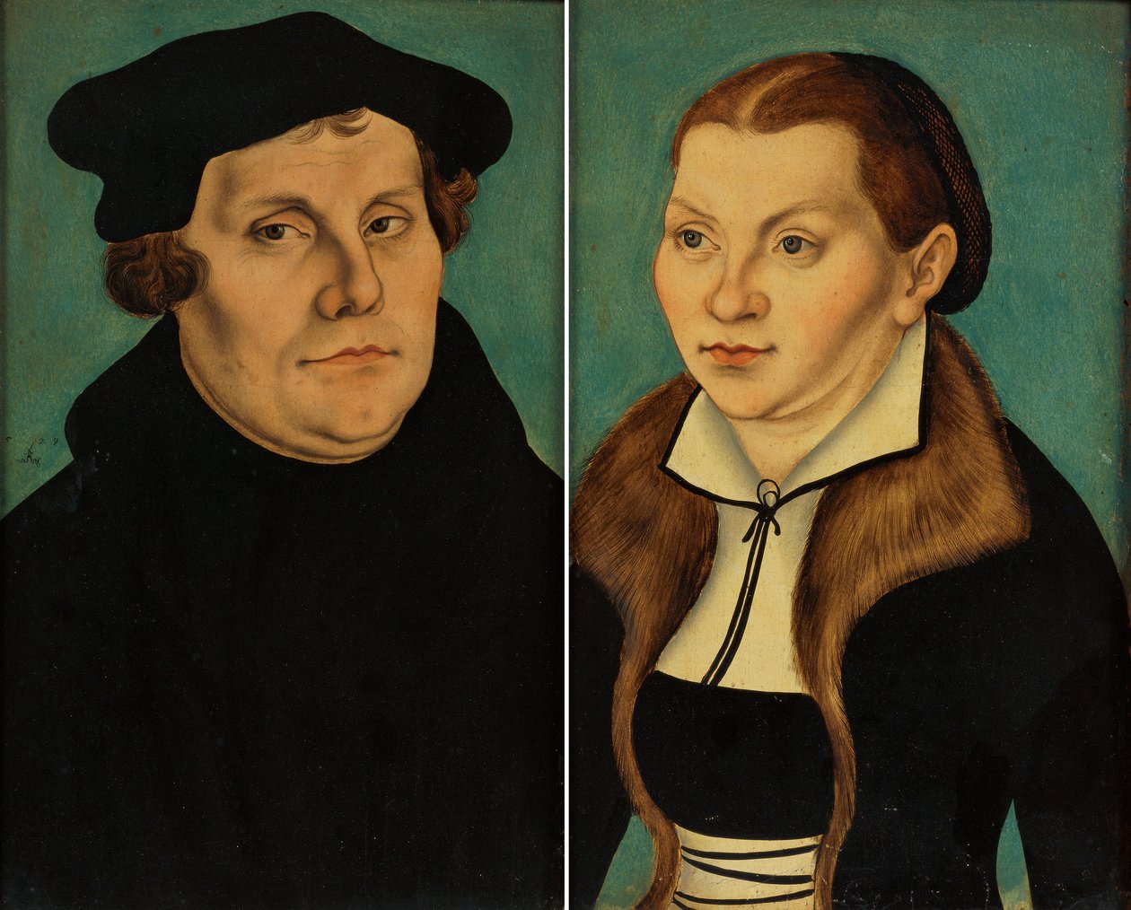 Double Portrait Martin Luther u。 Katharina Bora 作者 卢卡斯·克拉纳赫