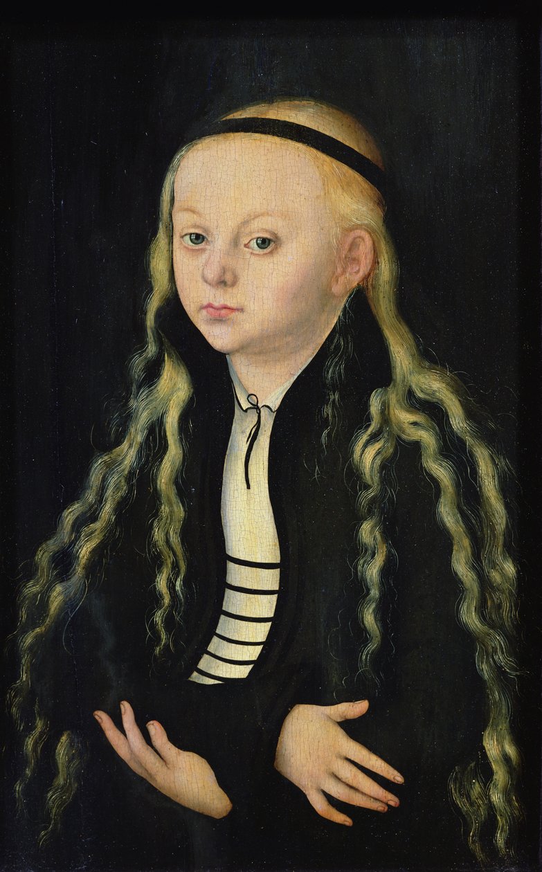一个年轻女孩的肖像，可能是马格达莱纳路德（1529-42） 作者 卢卡斯·克拉纳赫