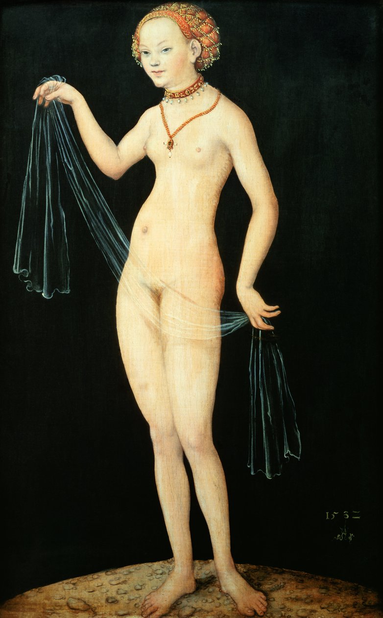 金星，1532年（红色山毛榉木上的油和蛋彩画） 作者 卢卡斯·克拉纳赫