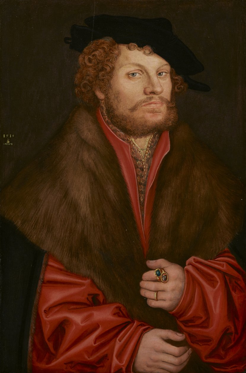 Moritz Buchner的肖像，c.1520 作者 卢卡斯·克拉纳赫