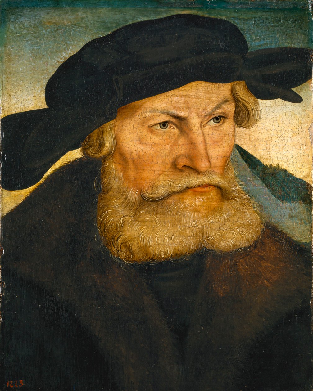 萨克森虔诚公爵亨利的肖像（1473-1541） 作者 卢卡斯·克拉纳赫