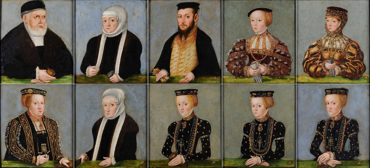 波兰国王齐格蒙特1 Jagellonidis的家庭 作者 卢卡斯·克拉纳赫（Lucas Cranach）