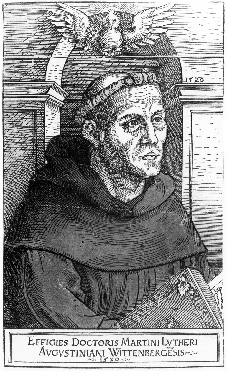 马丁路德作为Augustinian Friar，1520-24 作者 卢卡斯·克拉纳赫