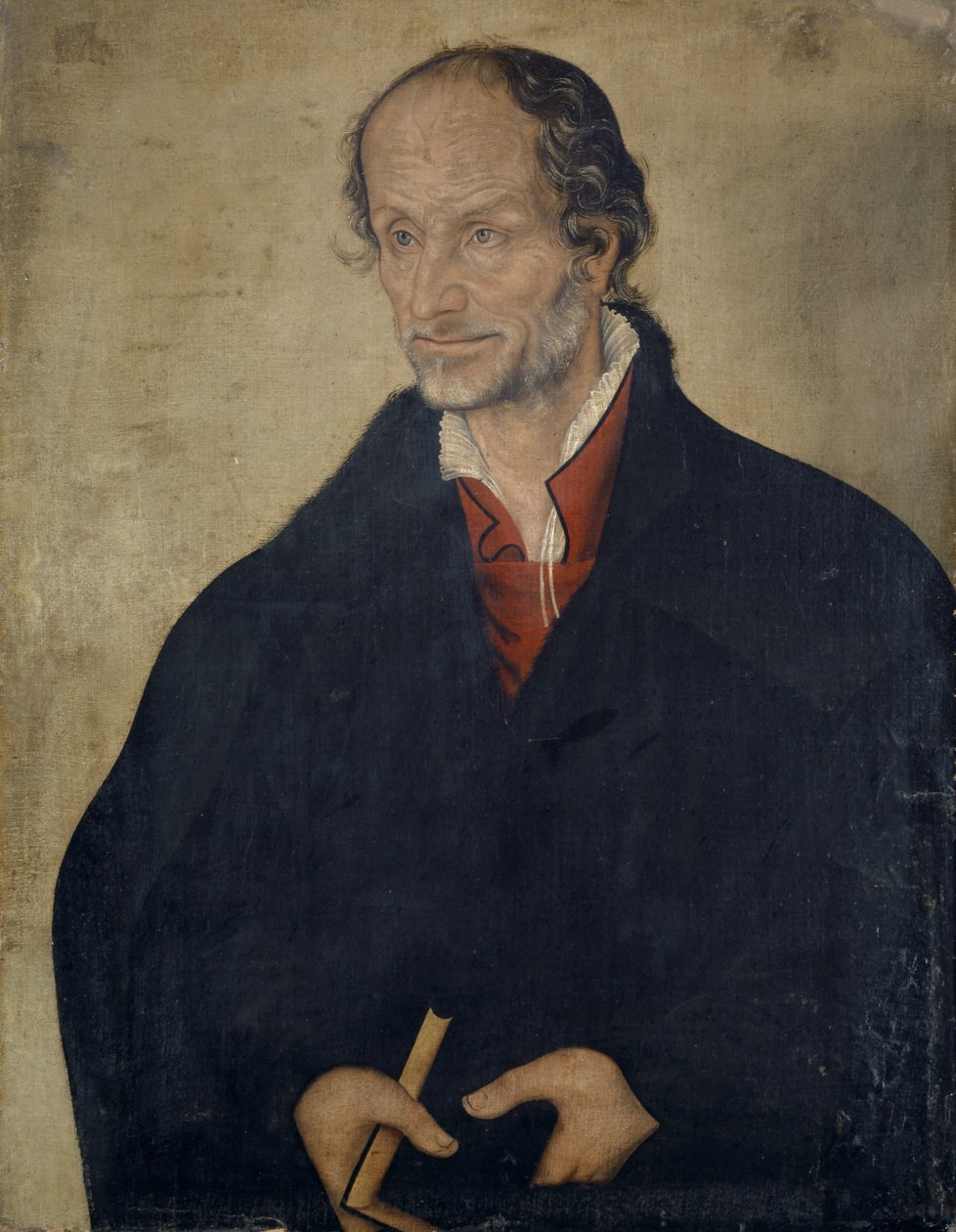 Philipp Melanchthon的肖像，c.1560-80 作者 卢卡斯·小克拉纳赫