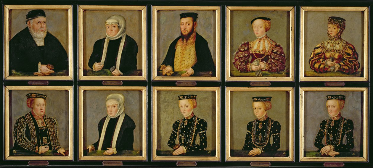 Jagiellonian王朝成员的肖像，1565年 作者 卢卡斯·克拉纳赫（Lucas Cranach）