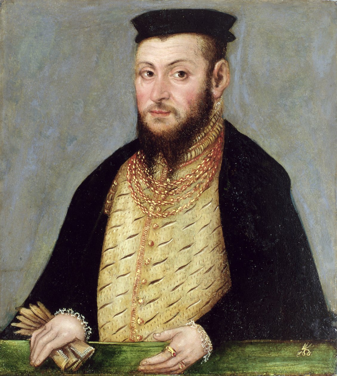 Zygmunt II八月（1520-72）波兰国王，c.1553-56（铜上油）（另见113186） 作者 卢卡斯·克拉纳赫（Lucas Cranach）