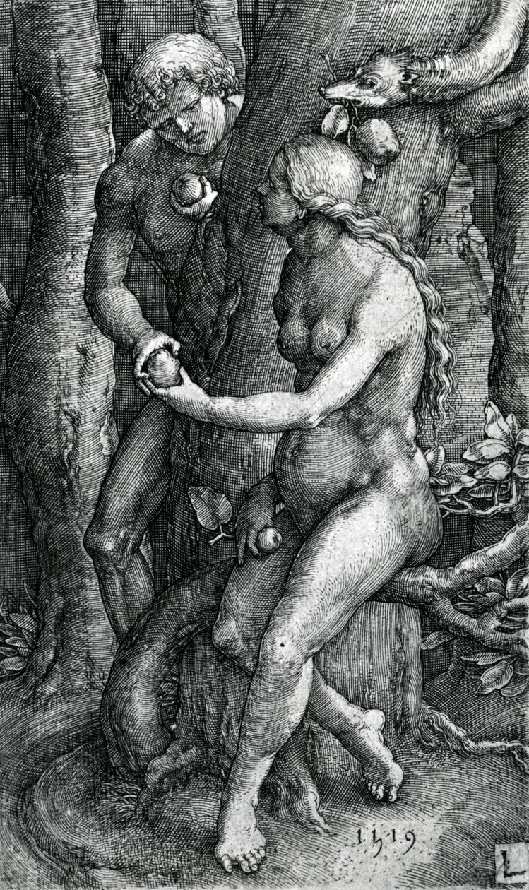 人类的堕落，1519年 作者 卢卡斯·范·莱登