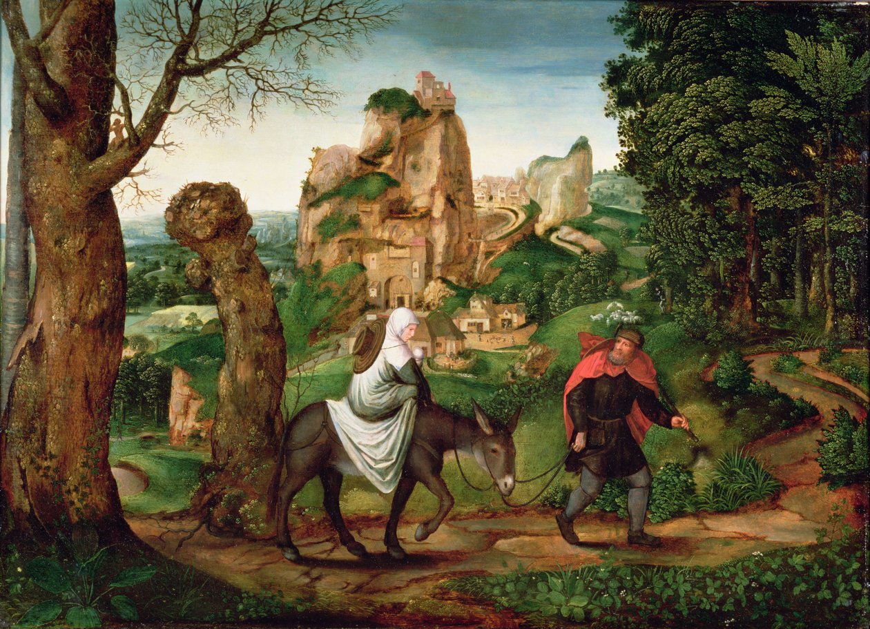 飞往埃及的航班 作者 卢卡斯·范c.1490 c.1570加塞尔