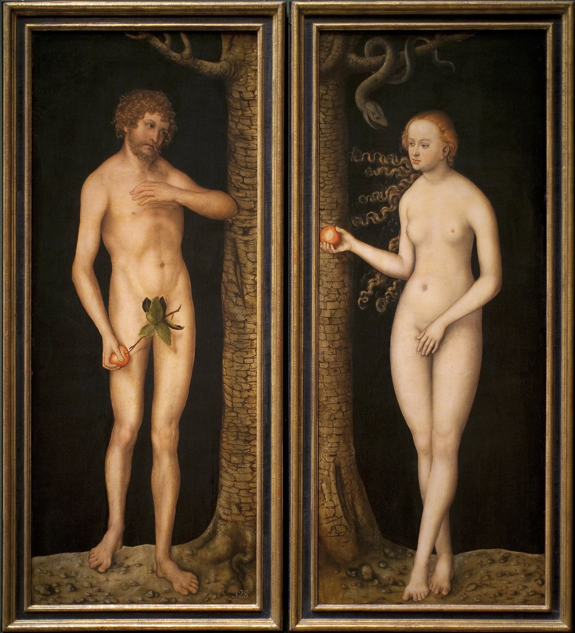 亚当和夏娃（c.1510-20） 作者 卢卡斯·克拉纳赫