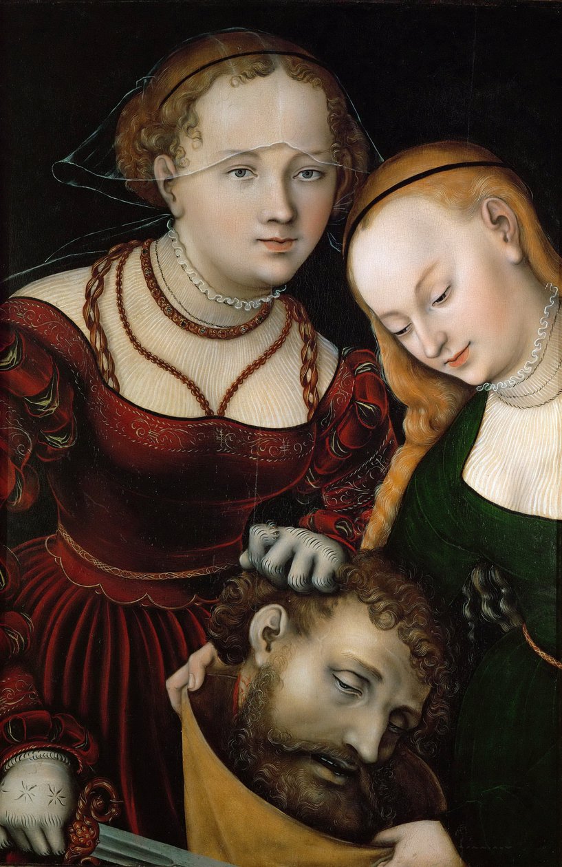 朱迪思（Judith）和她的女仆与荷洛弗恩斯（Holofernes）首领，1537年后 作者 卢卡斯·克拉纳赫