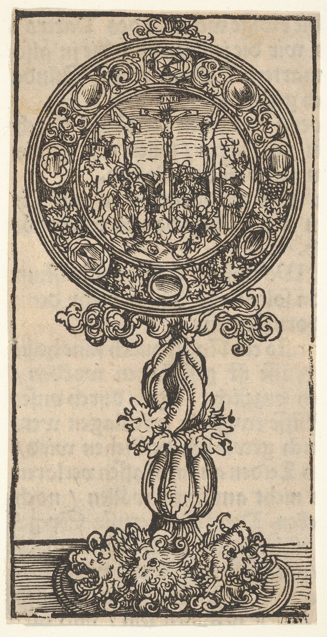 1509年，维滕贝格（Wittenberg）遗物大系列上的一只被钉死在十字架上的银镀金太平洋。 作者 卢卡斯·克拉纳赫