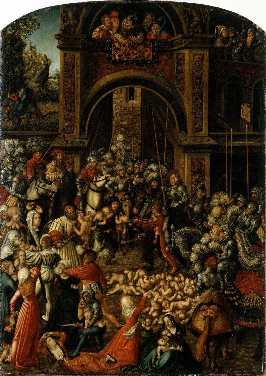 德语：Bethlehemitischer Kindermort 无辜者的屠杀 作者 卢卡斯·克拉纳赫