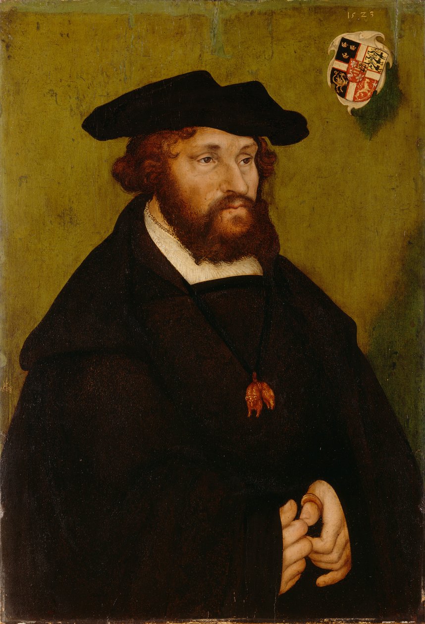 德语：Bildnis König Christians II. 作者 卢卡斯·克拉纳赫