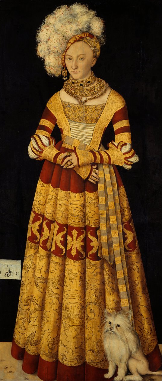 德语：Herzogin Katharina von Mecklenburg (1487-1561) 梅克伦堡女公爵卡塔琳娜（1487-1561 年） 作者 卢卡斯·克拉纳赫