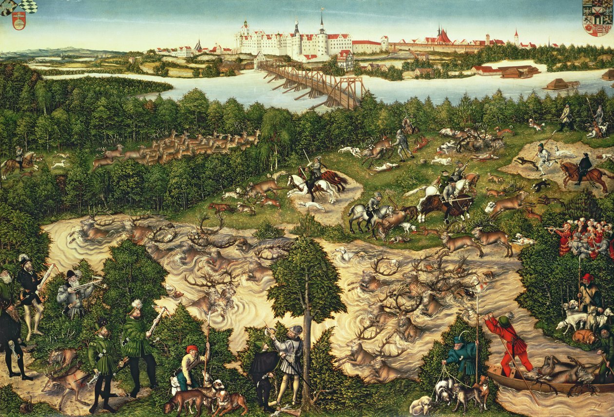寻找1544年托尔高哈滕费尔斯城堡附近的查理五世皇帝的荣誉（另见498131,38682和498129） 作者 卢卡斯·克拉纳赫