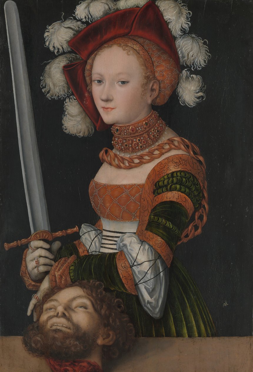 朱迪思（Judith）和霍洛弗内斯（Holofernes）的负责人1530。 作者 卢卡斯·克拉纳赫