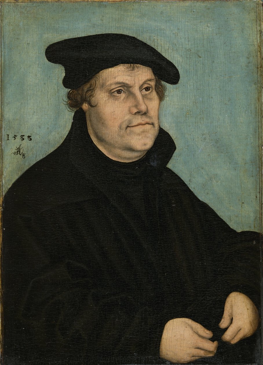 马丁·路德（Martin Luther）1483-1546，年龄50岁，1533 作者 卢卡斯·克拉纳赫