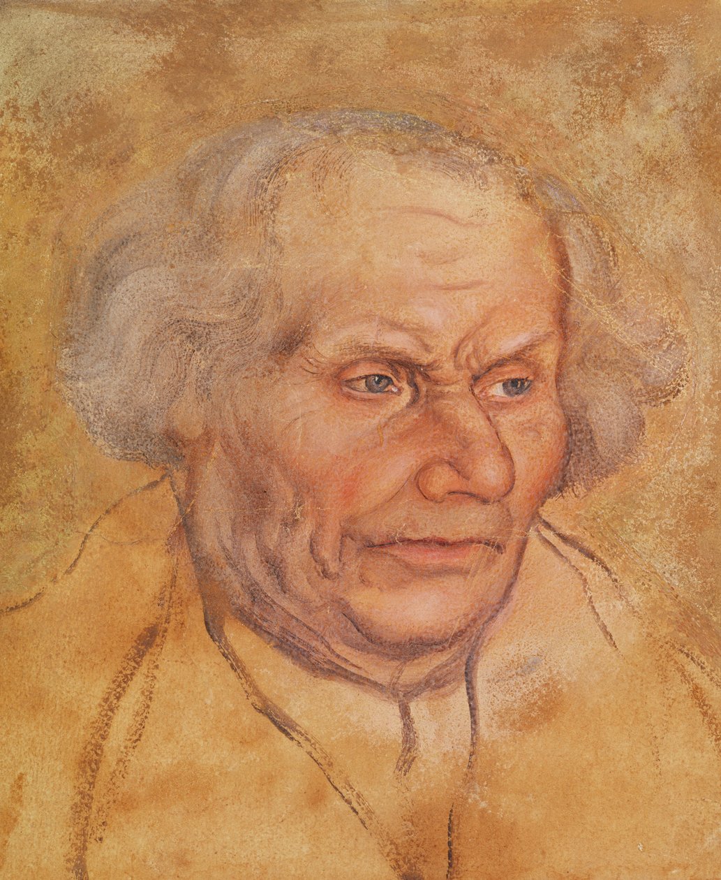 Hans Luther（1459-1530）的肖像，Martin Luther的父亲（铅笔和纸上的wc） 作者 卢卡斯·克拉纳赫