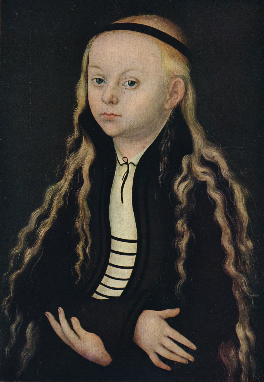 少女肖像，十六世纪，1939年 作者 卢卡斯·克拉纳赫