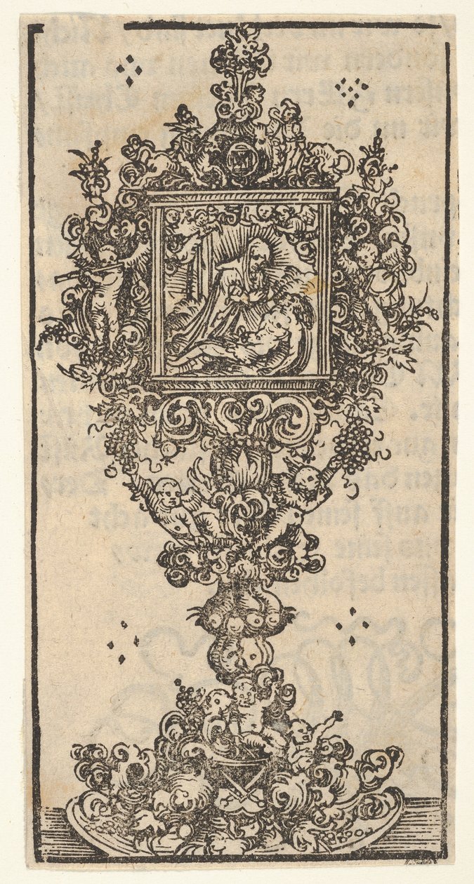 怀特伯格（Wittenberg Reliquaries）大系列的圣母怜子图，1509年。 作者 卢卡斯·克拉纳赫