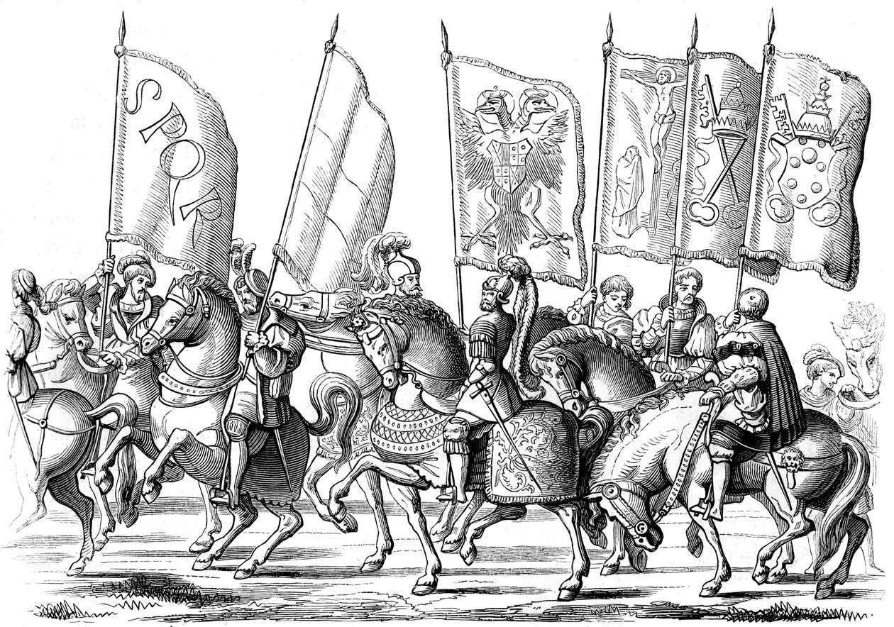 教堂和帝国的标准，1527-1530年，1849年。 作者 卢卡斯·克拉纳赫