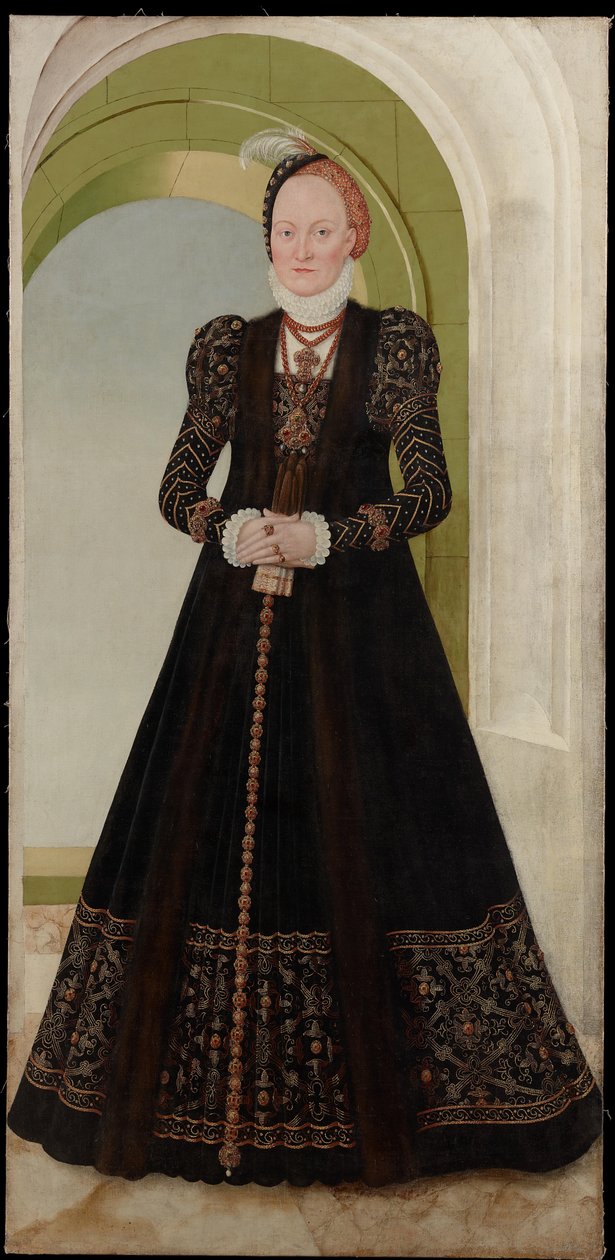 丹麦安娜，萨克森公爵夫人 作者 卢卡斯·克拉纳赫（Lucas Cranach）