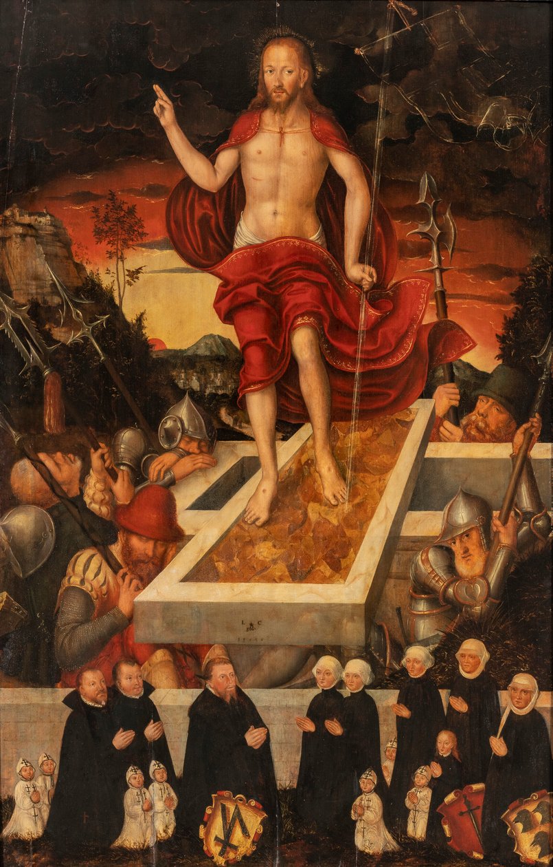 德语：Auferstehung Christi 基督复活 作者 卢卡斯·克拉纳赫（Lucas Cranach）