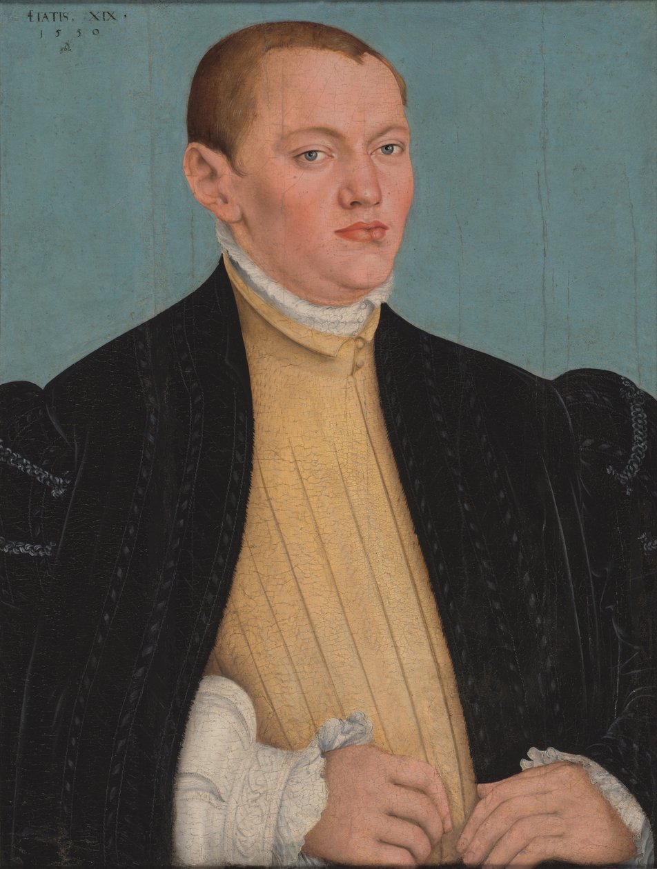 德语: Bildnis eines jungen Mannes 一个年轻人的肖像 作者 卢卡斯·克拉纳赫（Lucas Cranach）
