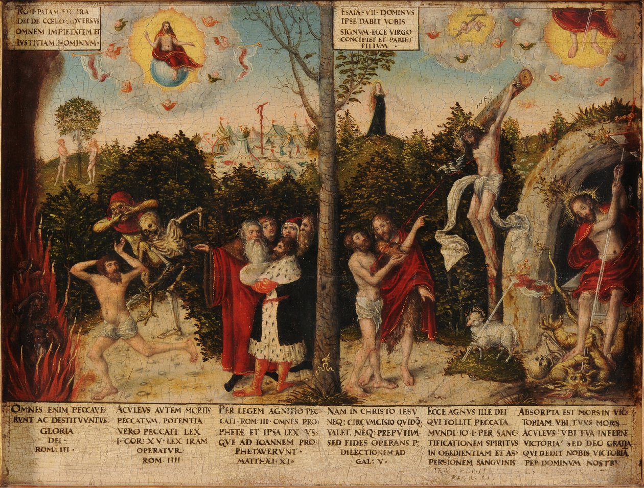 法律与恩典 作者 卢卡斯·克拉纳赫（Lucas Cranach）