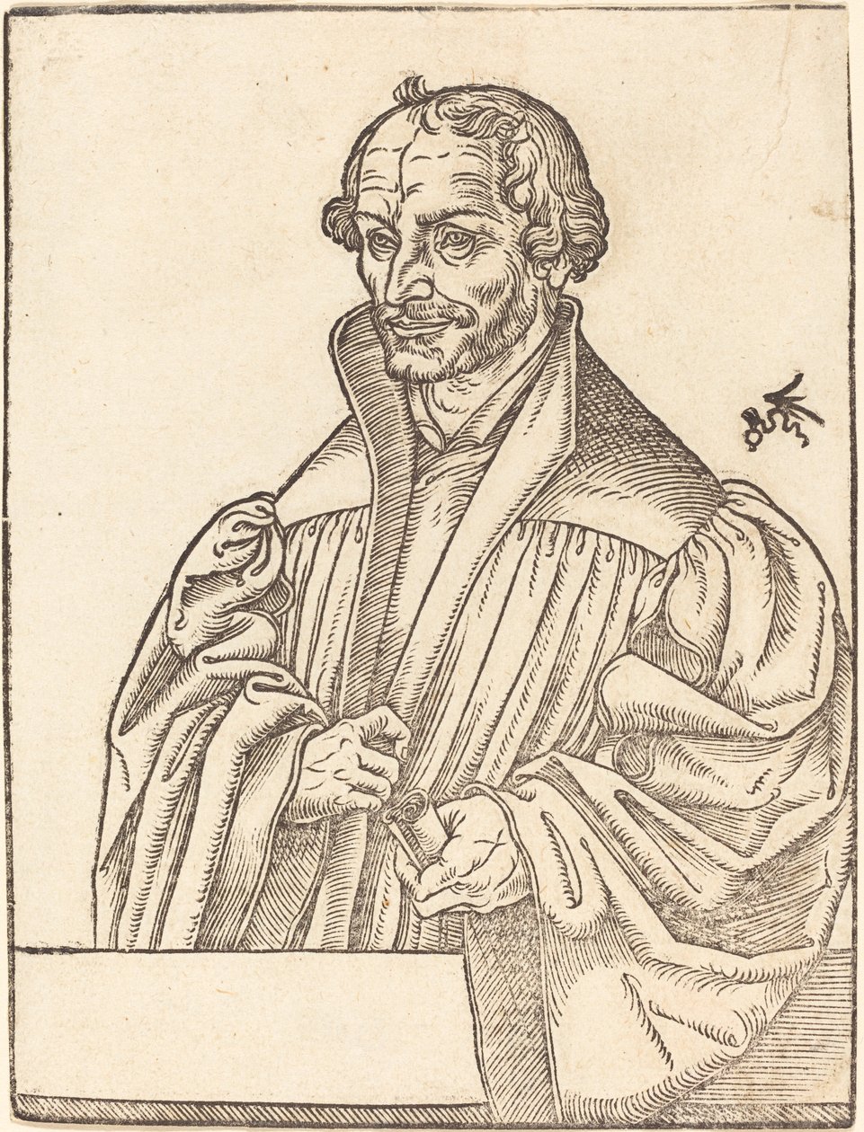 菲利普-梅兰希顿，左半身，站在胸墙后 作者 卢卡斯·克拉纳赫（Lucas Cranach）