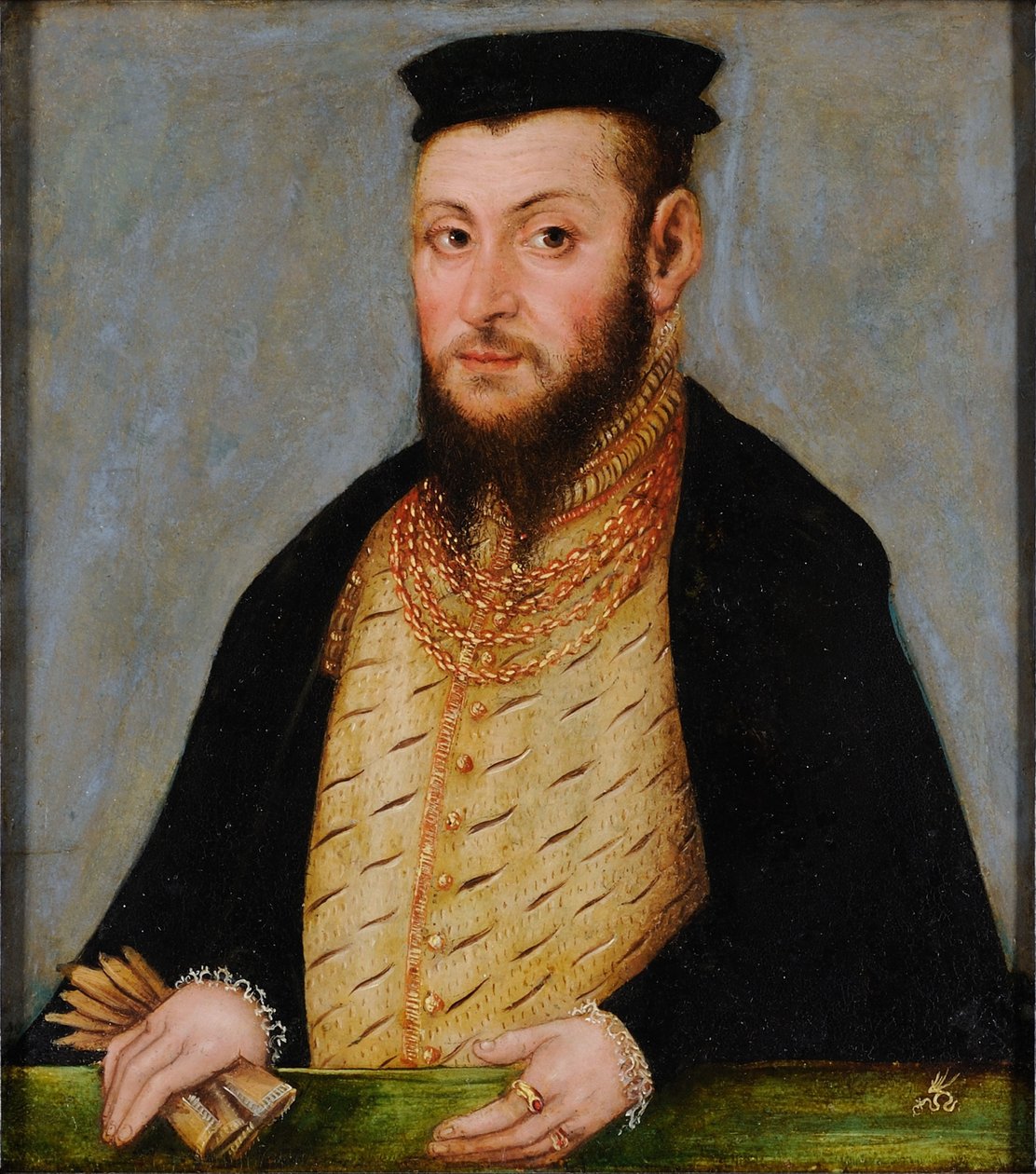波兰文：Zygmunta Augusta（1520-1572 年）肖像，króla Polski Sigismund II Augustus。 作者 卢卡斯·克拉纳赫（Lucas Cranach）