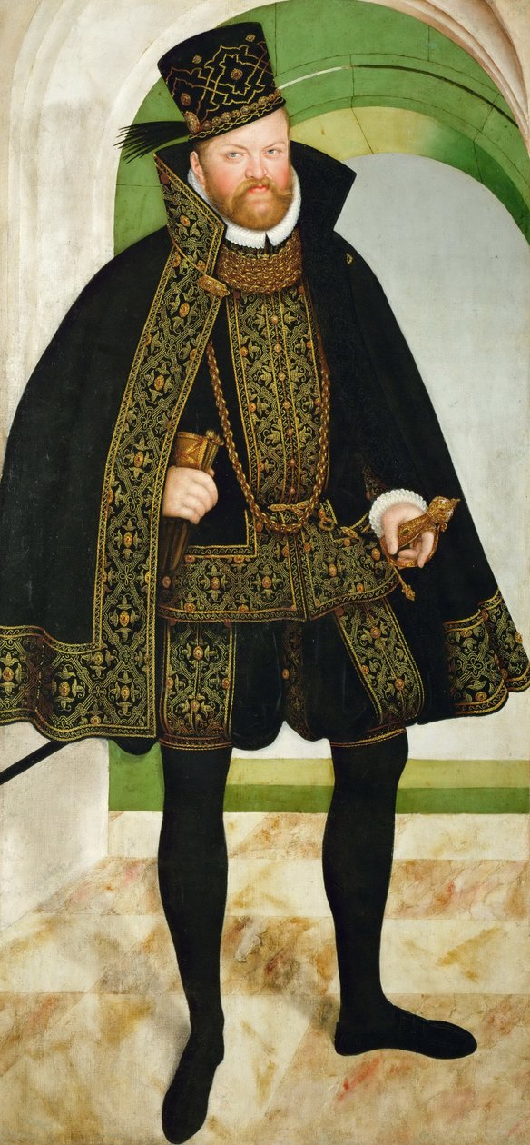 奥古斯都的肖像，萨克森州的选举人（1526-1586），c。 1570 作者 卢卡斯·克拉纳赫（Lucas Cranach）