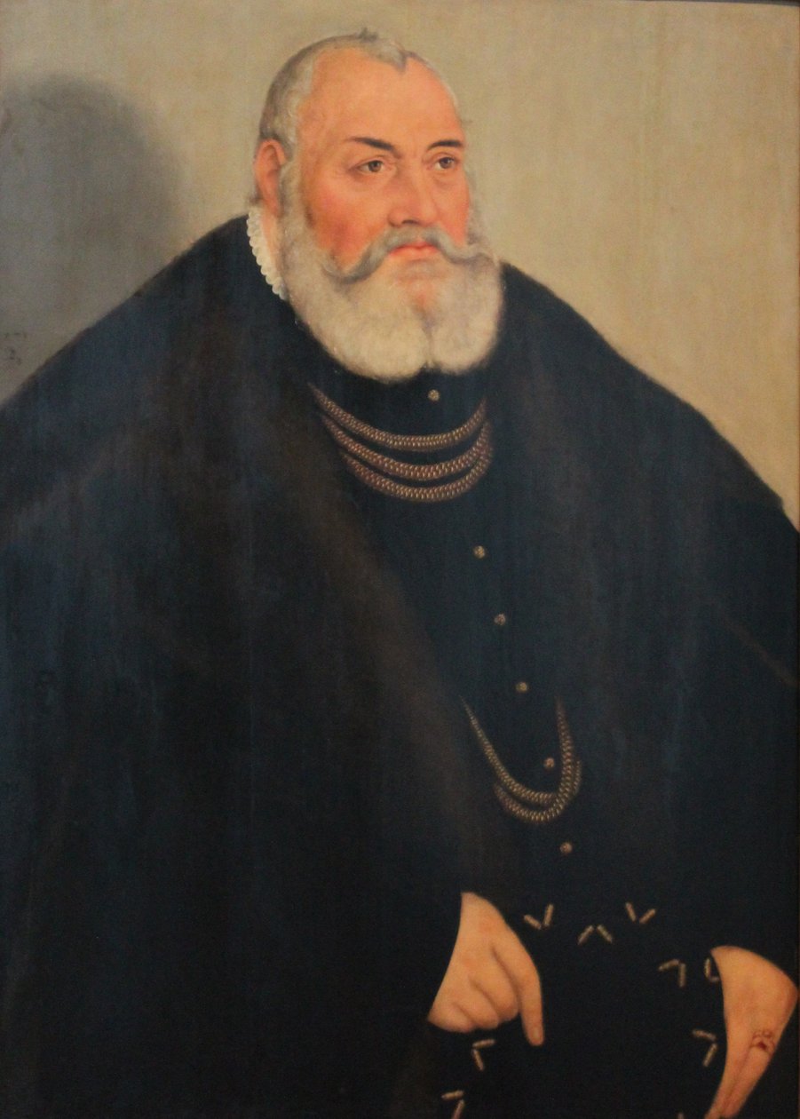 勃兰登堡-安斯巴赫的虔诚者乔治肖像 作者 卢卡斯·克拉纳赫（Lucas Cranach）