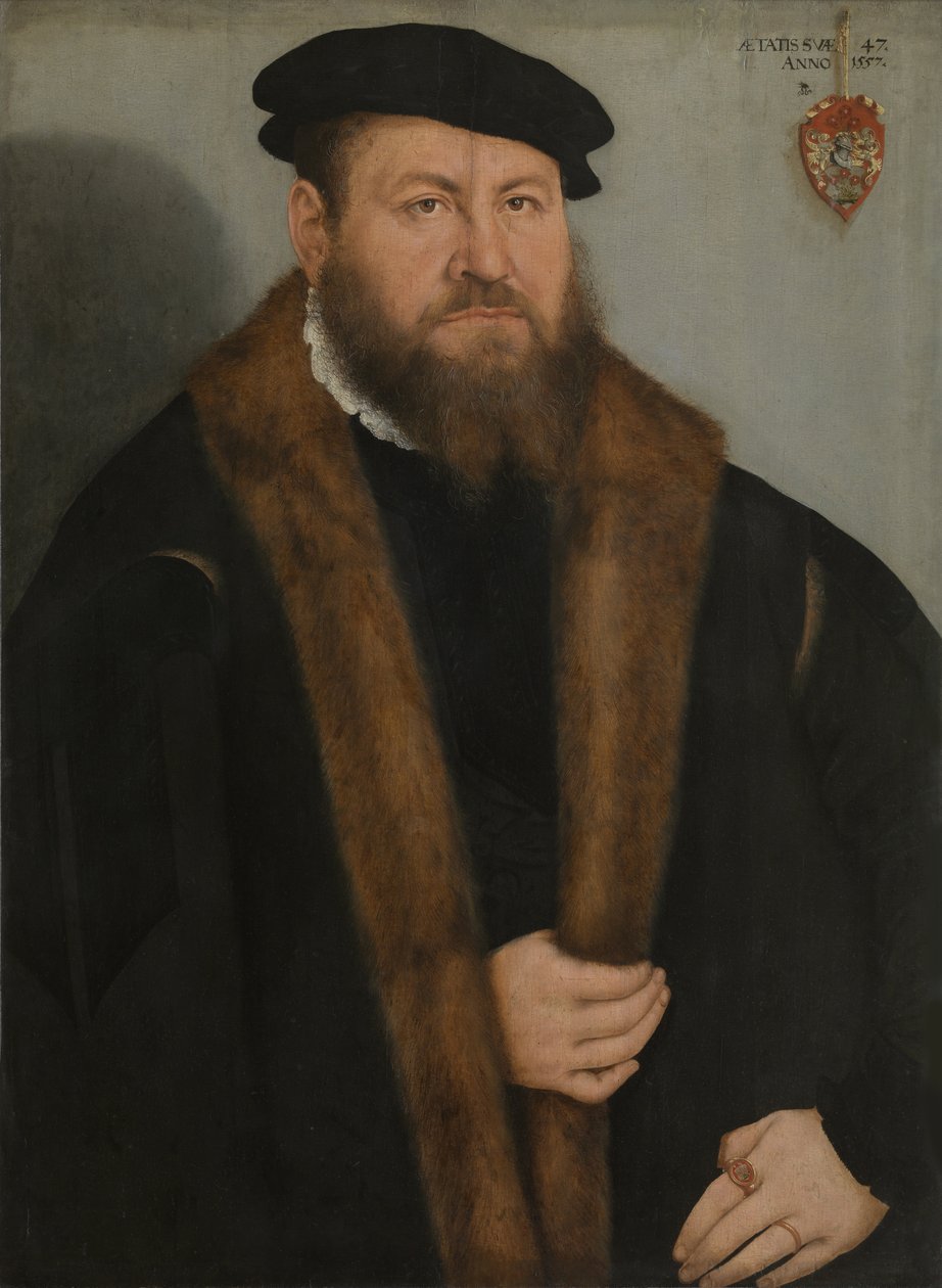 一个男人的肖像，1557年 作者 卢卡斯·克拉纳赫（Lucas Cranach）