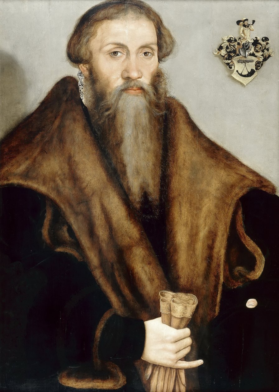 萨克森律师莱昂哈德-巴德霍恩（1510-1587 年）肖像 作者 卢卡斯·克拉纳赫（Lucas Cranach）