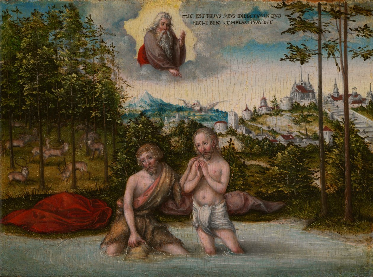 基督的洗礼 作者 卢卡斯·克拉纳赫（Lucas Cranach）