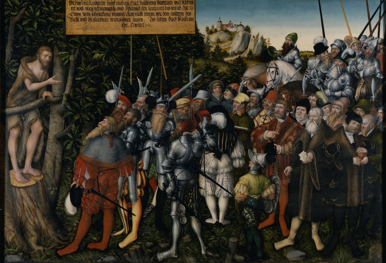施洗约翰的讲道，1549年 作者 卢卡斯·克拉纳赫（Lucas Cranach）