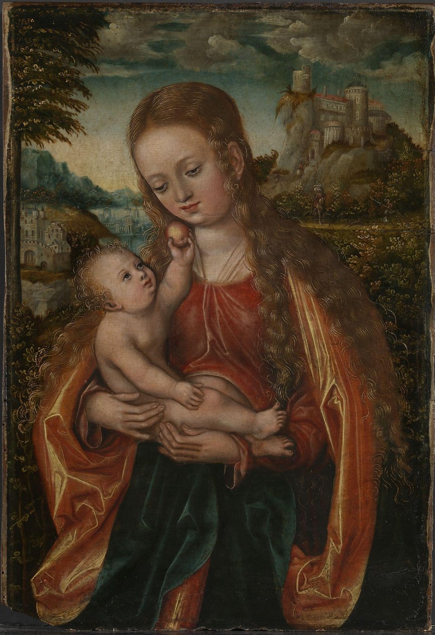 The Virgin and Child, c.1518 (oil on wood)   1431137   zh       chinese Successfully Translated  Original: Beach Scene Translat: Beach Scene 1435525 zh chinese Successfully Translated Original: The Superintendent Semblancay sentenced to death, illustration 作者 卢纳斯·克拉纳赫（车间）