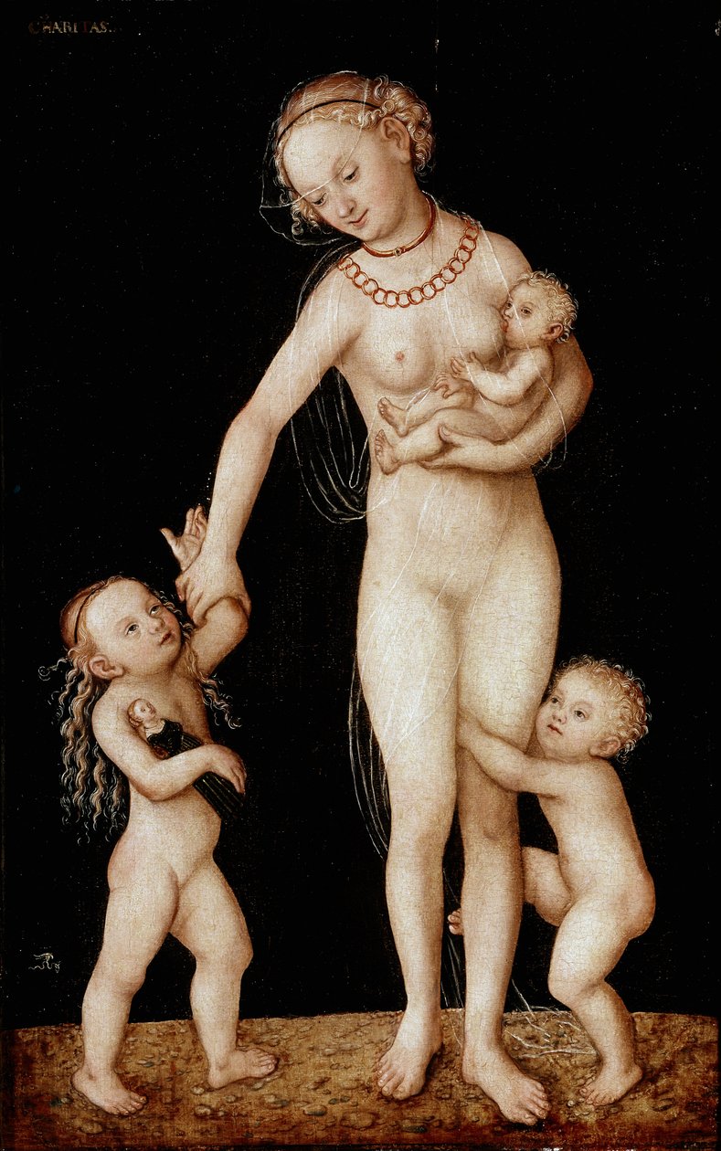 老卢卡斯·克拉纳赫 (1472-1553) 的慈善绘画 56x36 厘米伦敦，国家美术馆 作者 老卢卡斯·克拉纳赫