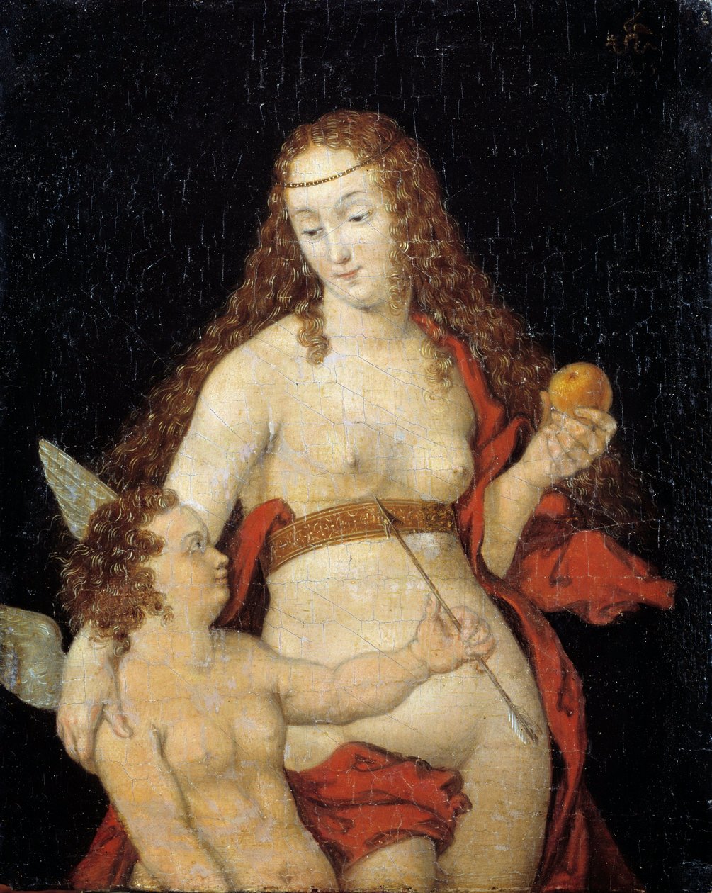 来和爱。 Lucas Cranach (1472-1553) Ec. 的绘画 全部。 作者 老卢卡斯·克拉纳赫