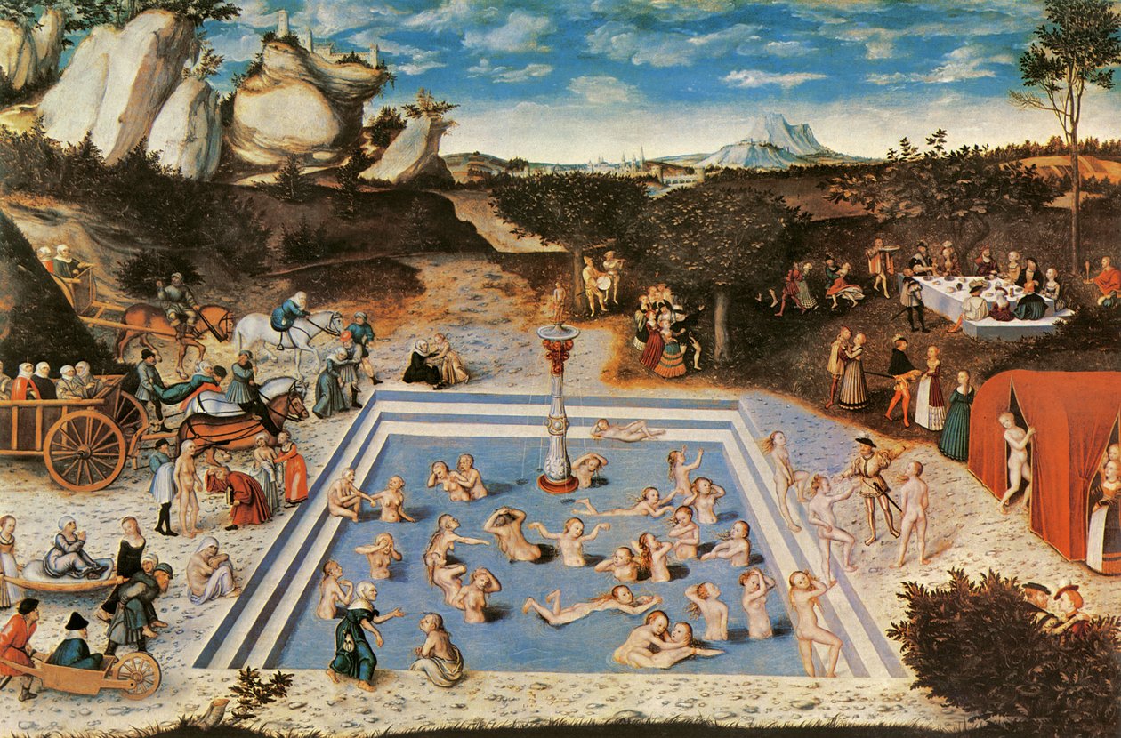 Fountain of Youth (oil on canvas) 作者 老卢卡斯·克拉纳赫