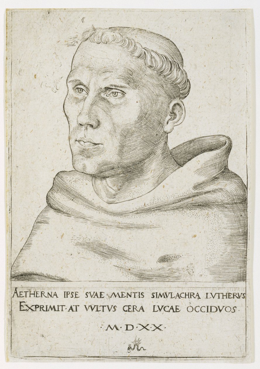 马丁·路德（Martin Luther），《四分之三》视野中的半身像 作者 老卢卡斯·克拉纳赫