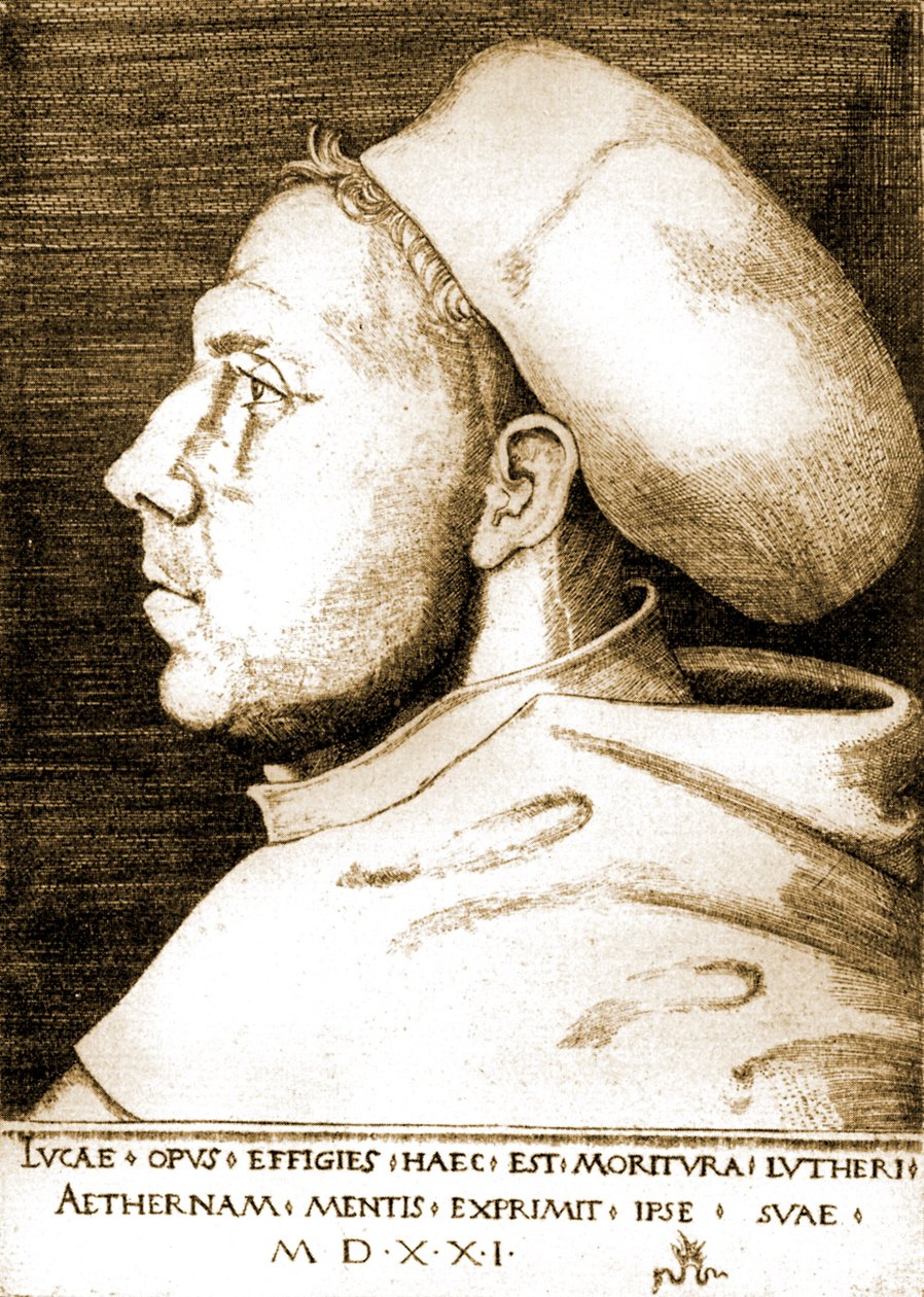 Martin Luther as a monk 作者 老卢卡斯·克拉纳赫