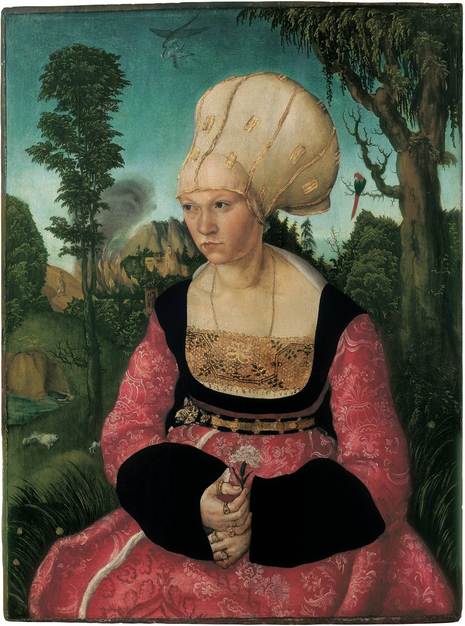 Portrait of Anna Cuspinian, by Cranach, Lucas, the Elder (1472-1553). Oil on wood 作者 老卢卡斯·克拉纳赫